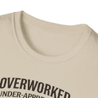 Overworked & Under-Appreciated Heart And Lightbulb I T-Shirt