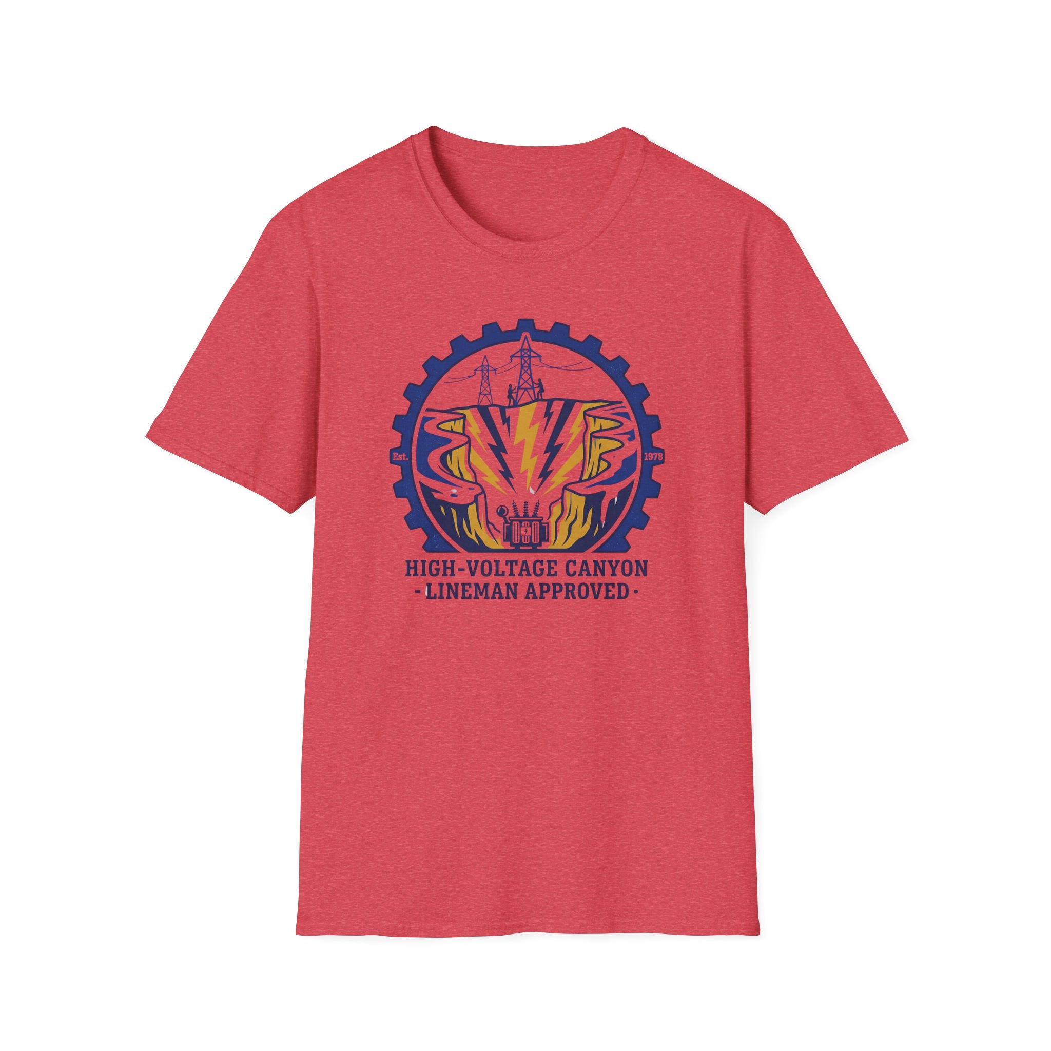 High Votage Canyon Lineman Approved Blue T-Shirt