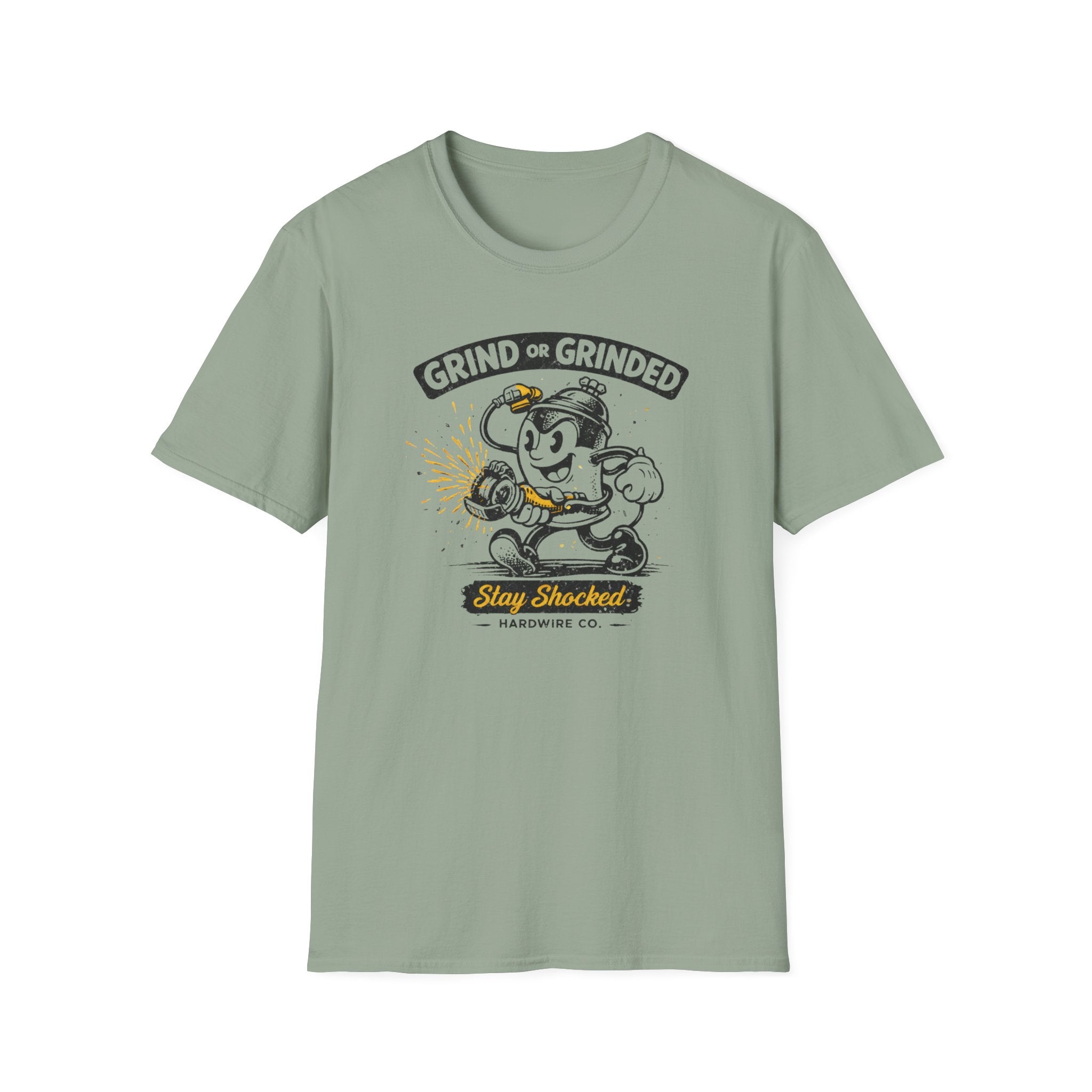 Grind Or Grinded Stay Shocked Spray Can T-Shirt