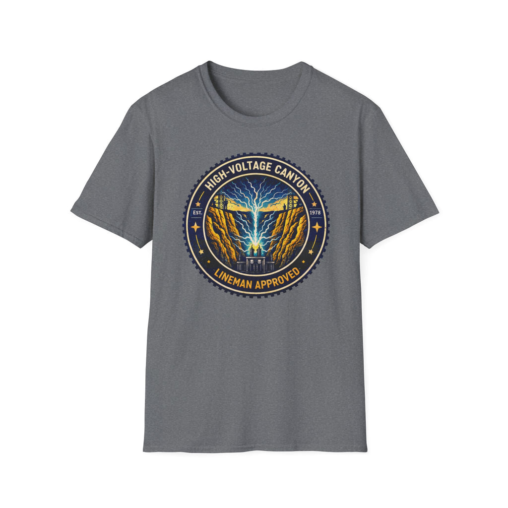 High Volgage Canyon Lineman Approved Black T-Shirt