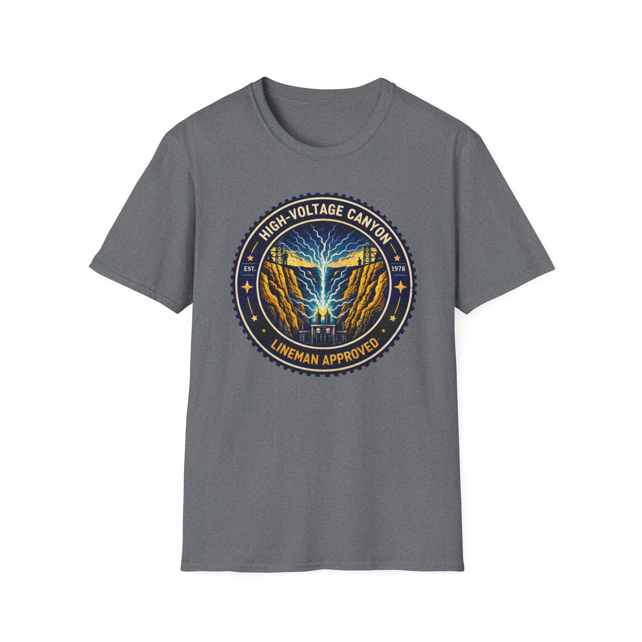High Volgage Canyon Lineman Approved Black T-Shirt