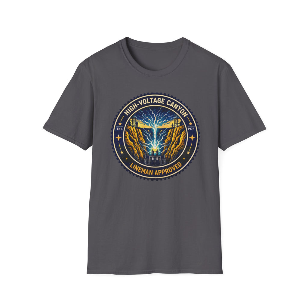 High Volgage Canyon Lineman Approved Black T-Shirt