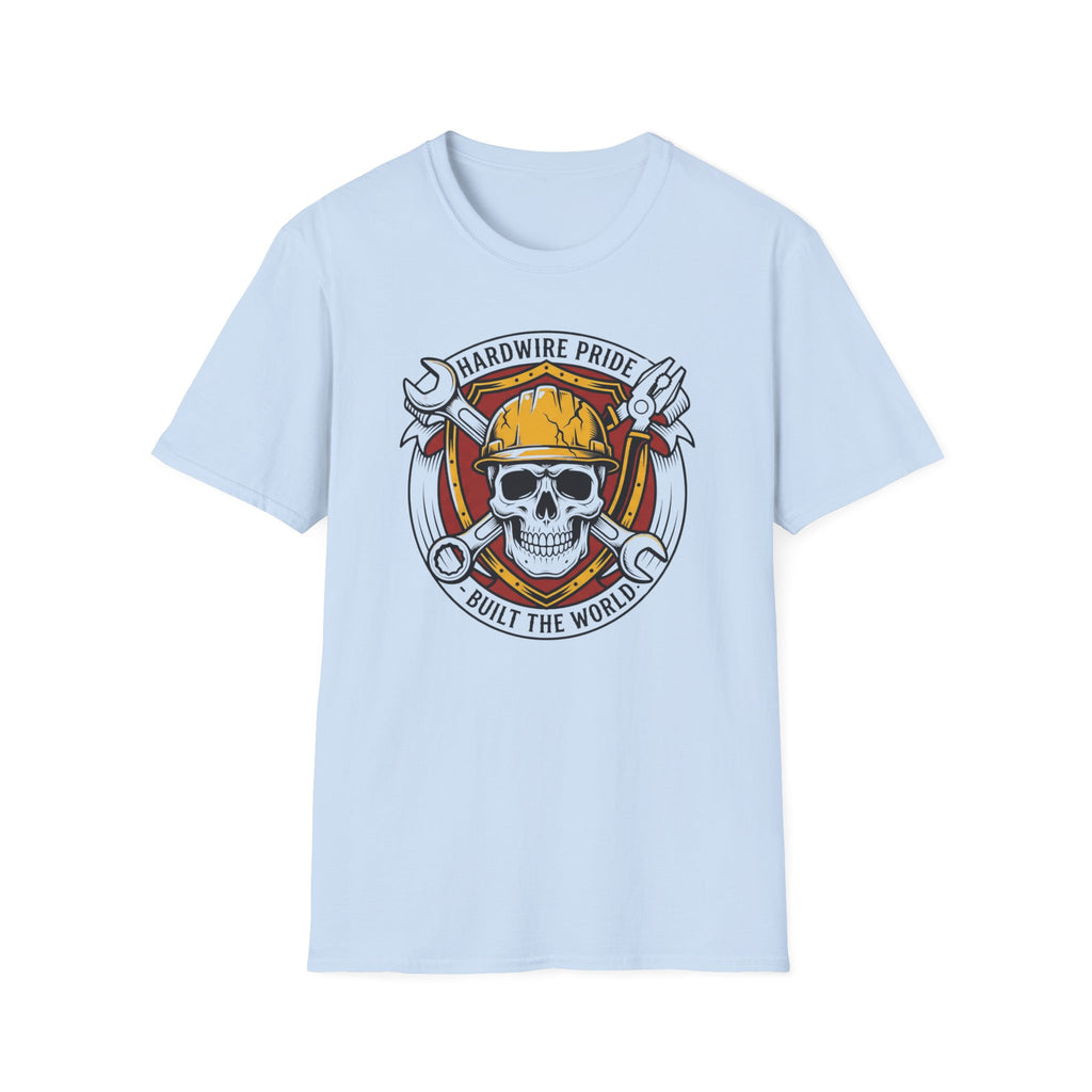 Hardwire Pride Built The World Skully I T-Shirt