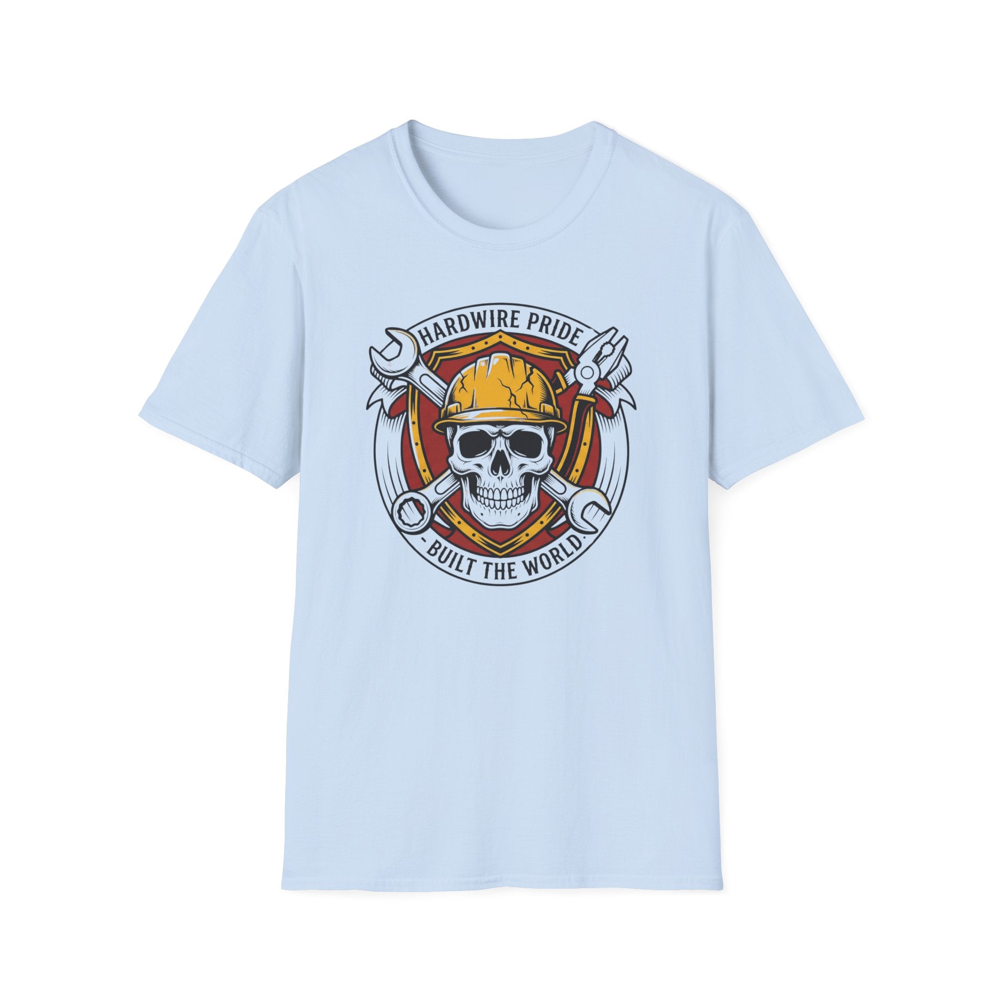 Hardwire Pride Built The World Skully I T-Shirt