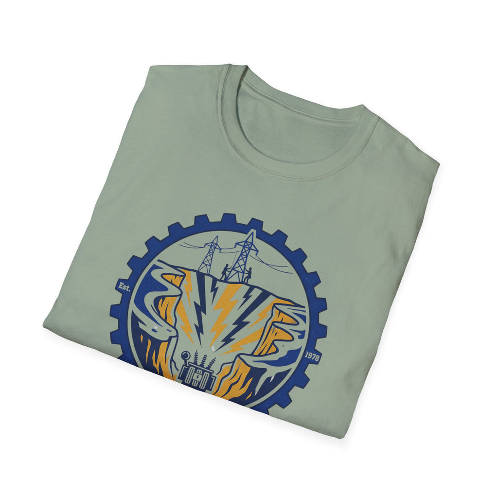 High Votage Canyon Lineman Approved Blue T-Shirt