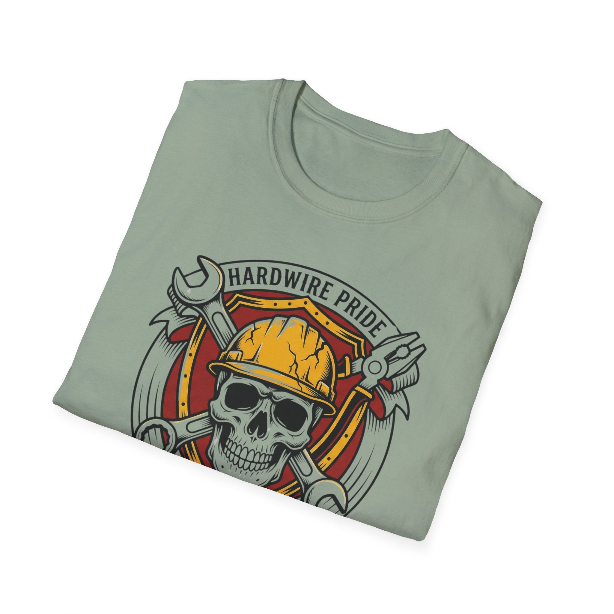 Hardwire Pride Built The World Skully I T-Shirt