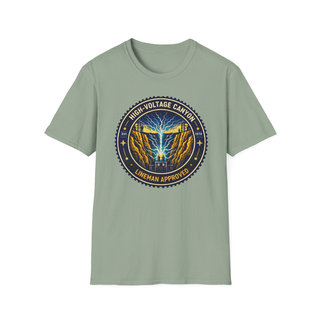 High Volgage Canyon Lineman Approved Black T-Shirt