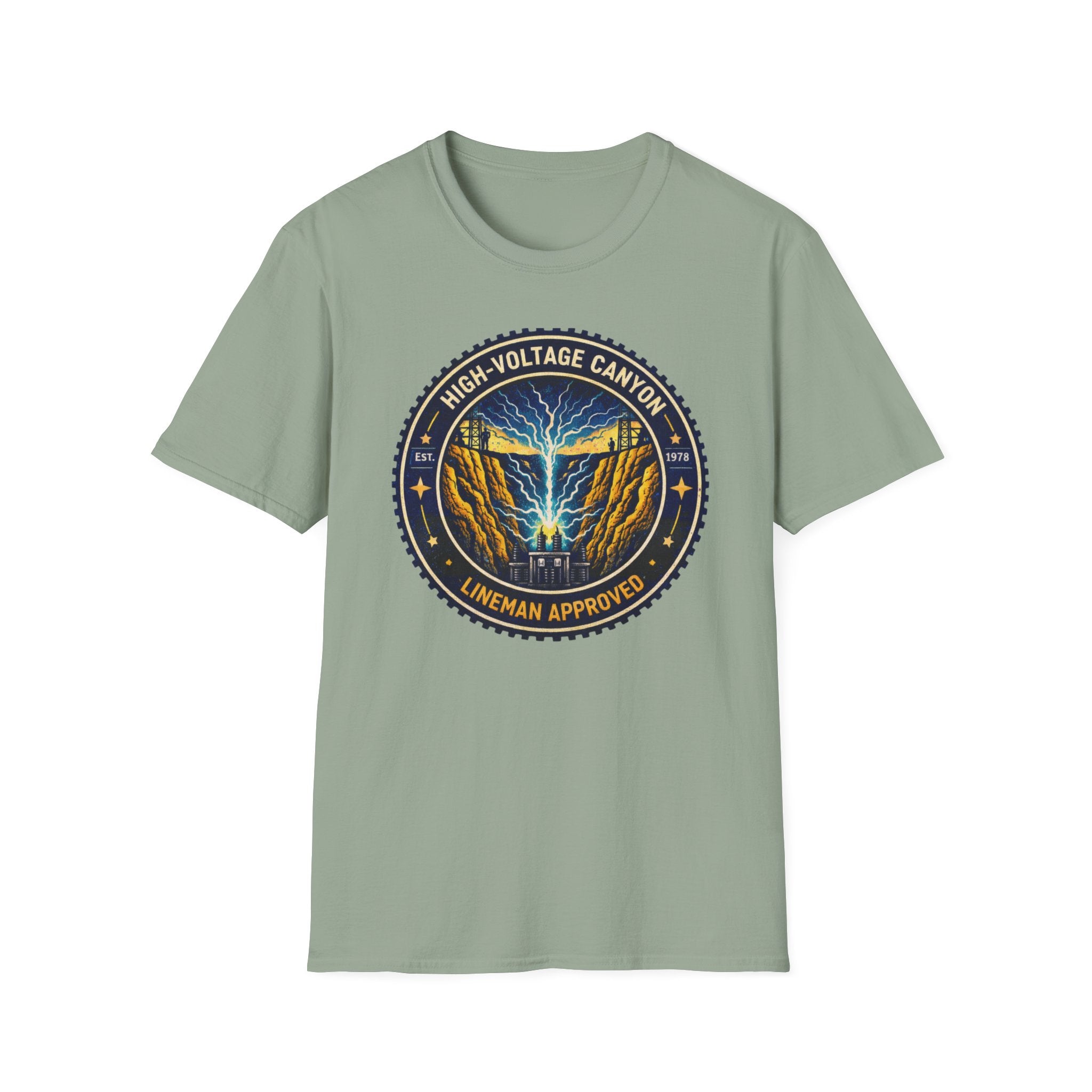 High Volgage Canyon Lineman Approved Black T-Shirt