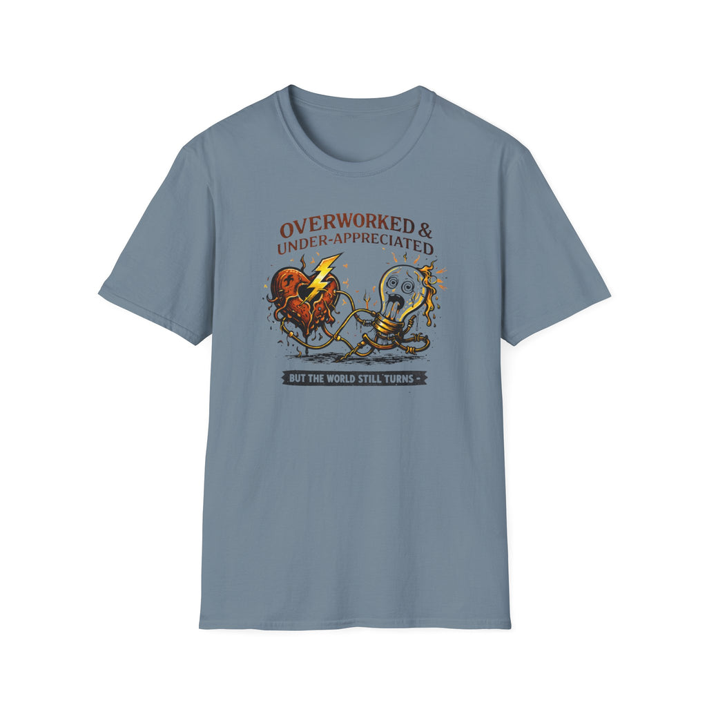 Overworked & Under-Appreciated Heart And Bulb II T-Shirt