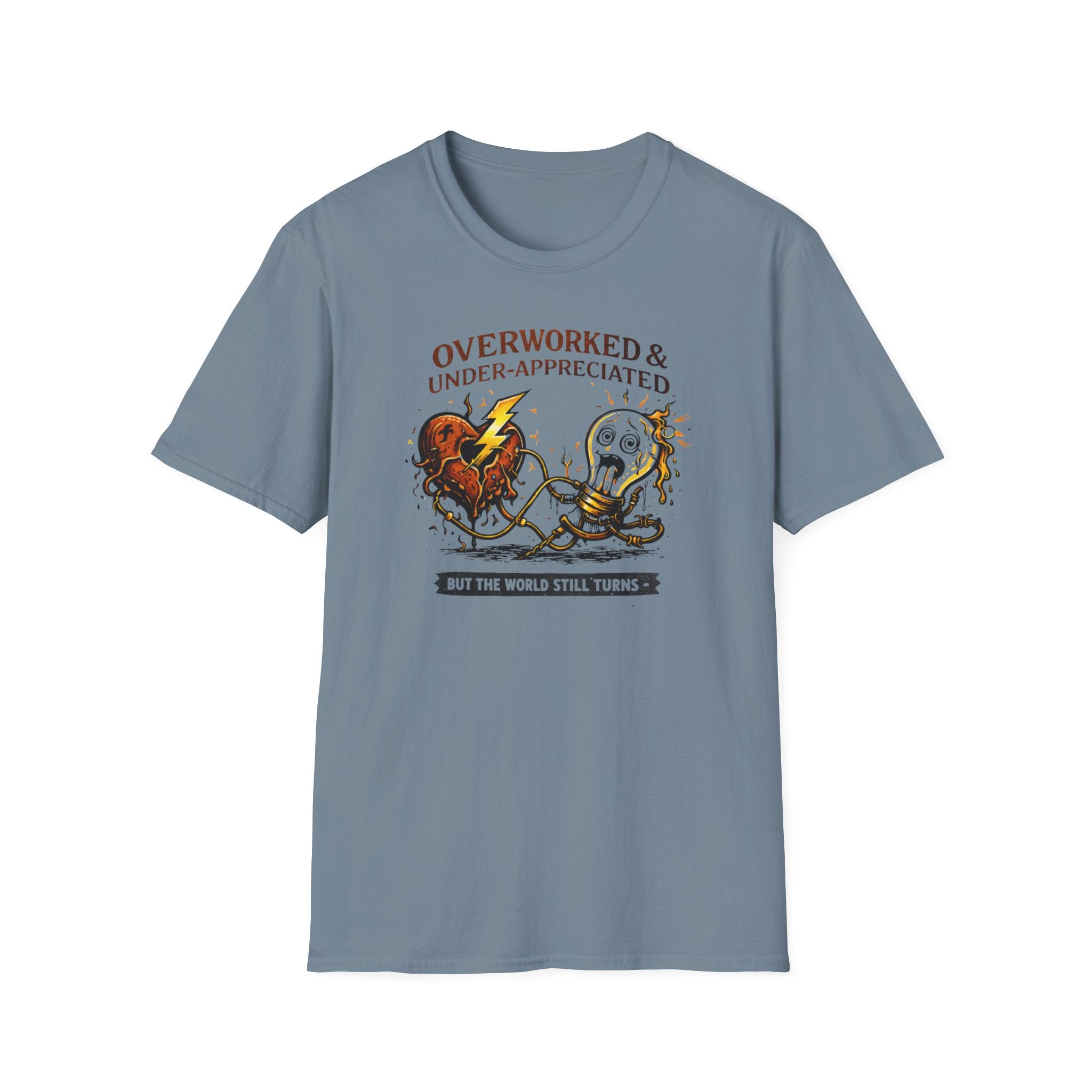 Overworked & Under-Appreciated Heart And Bulb II T-Shirt