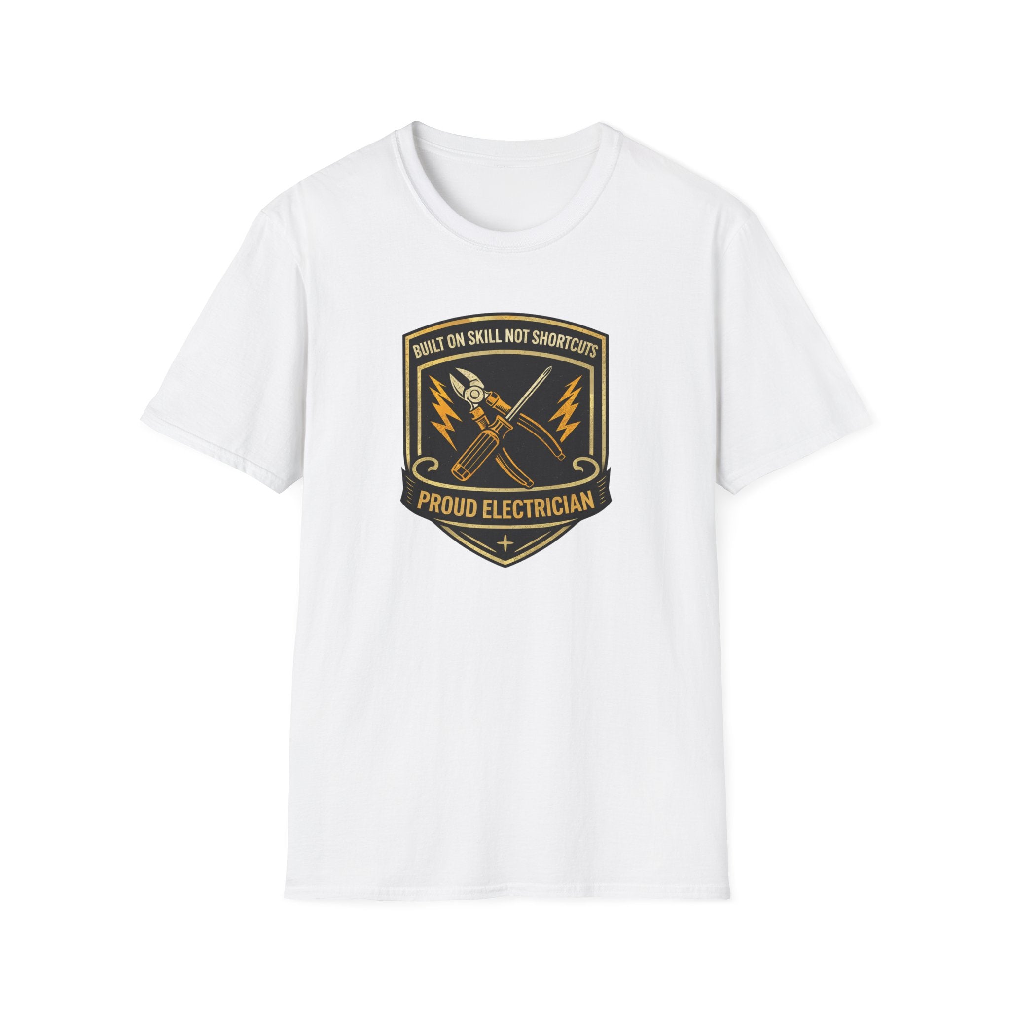 Built On Skill Not Shortcuts Proud Electrician T-Shirt