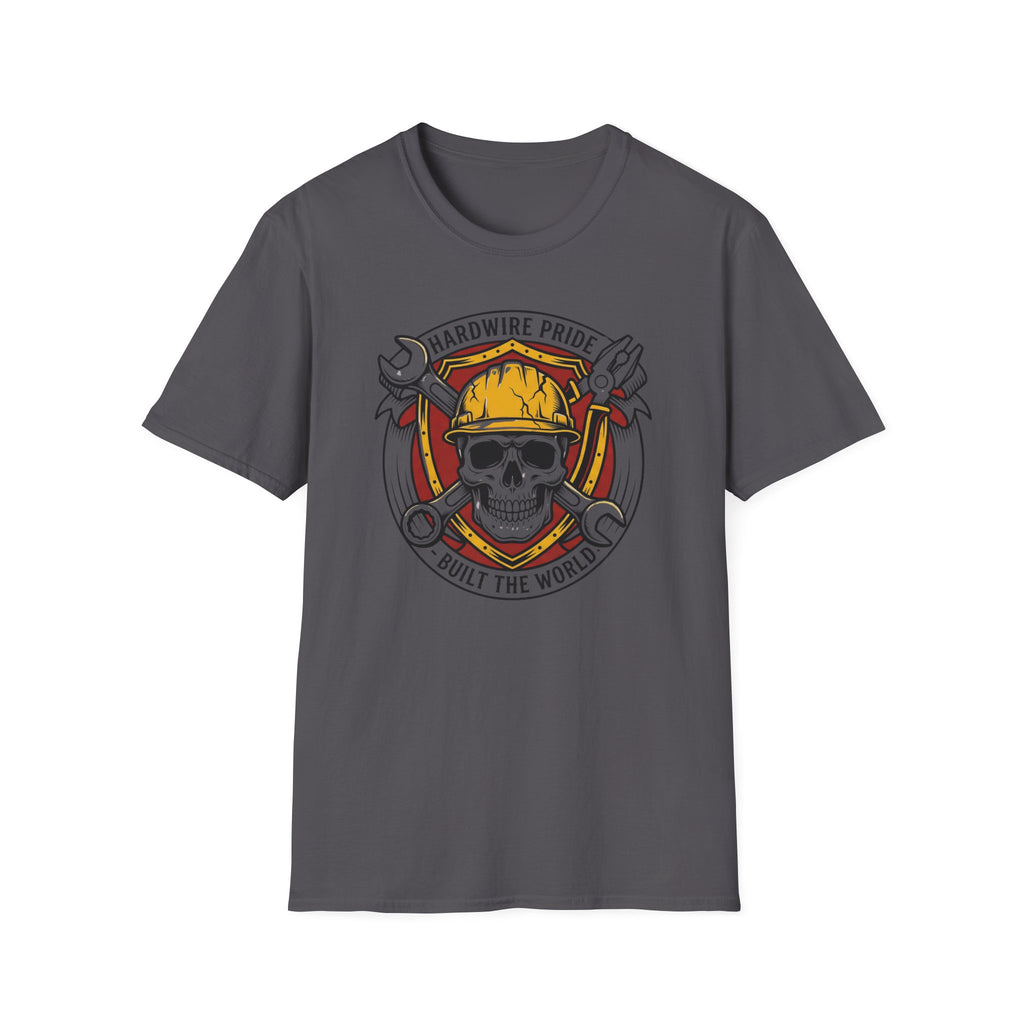 Hardwire Pride Built The World Skully I T-Shirt