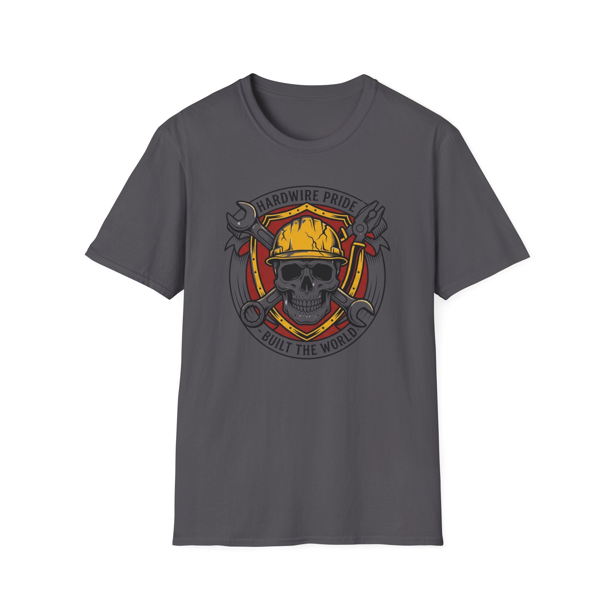 Hardwire Pride Built The World Skully I T-Shirt