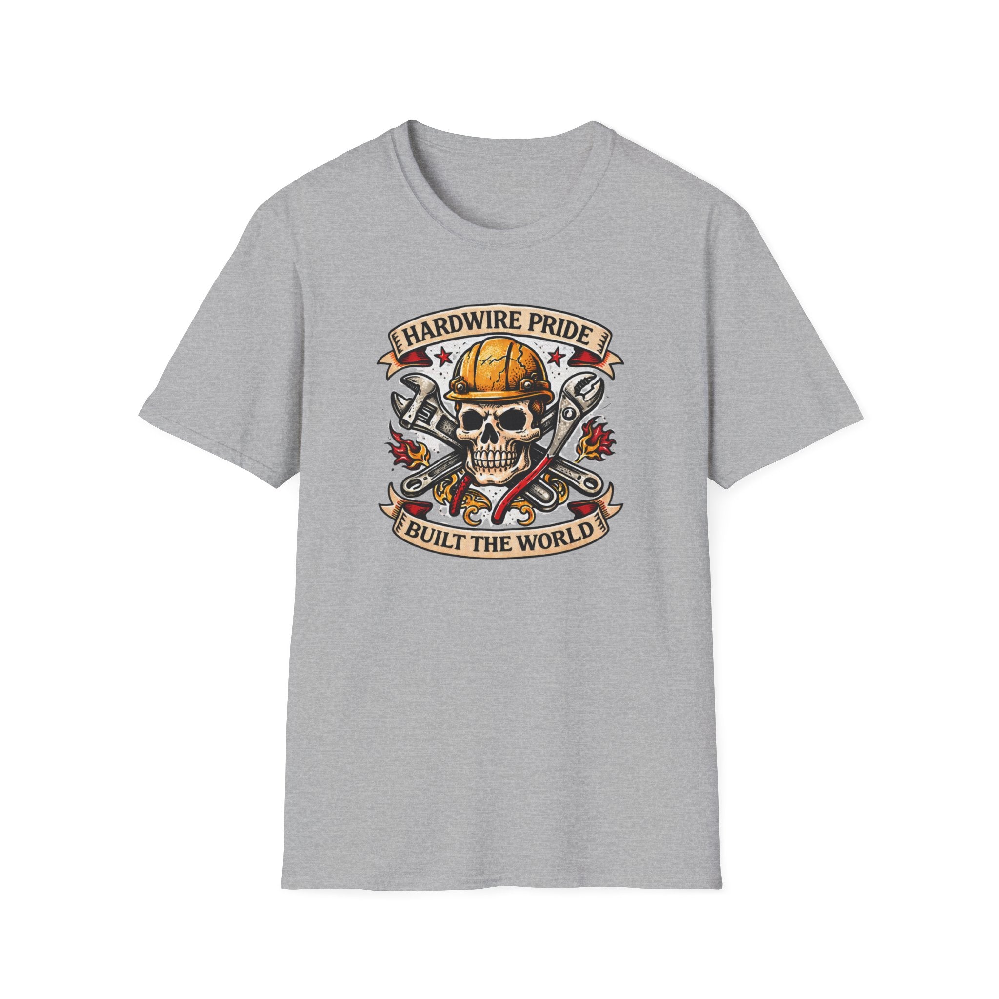 Hardwire Pride Built The World Skully II T-Shirt
