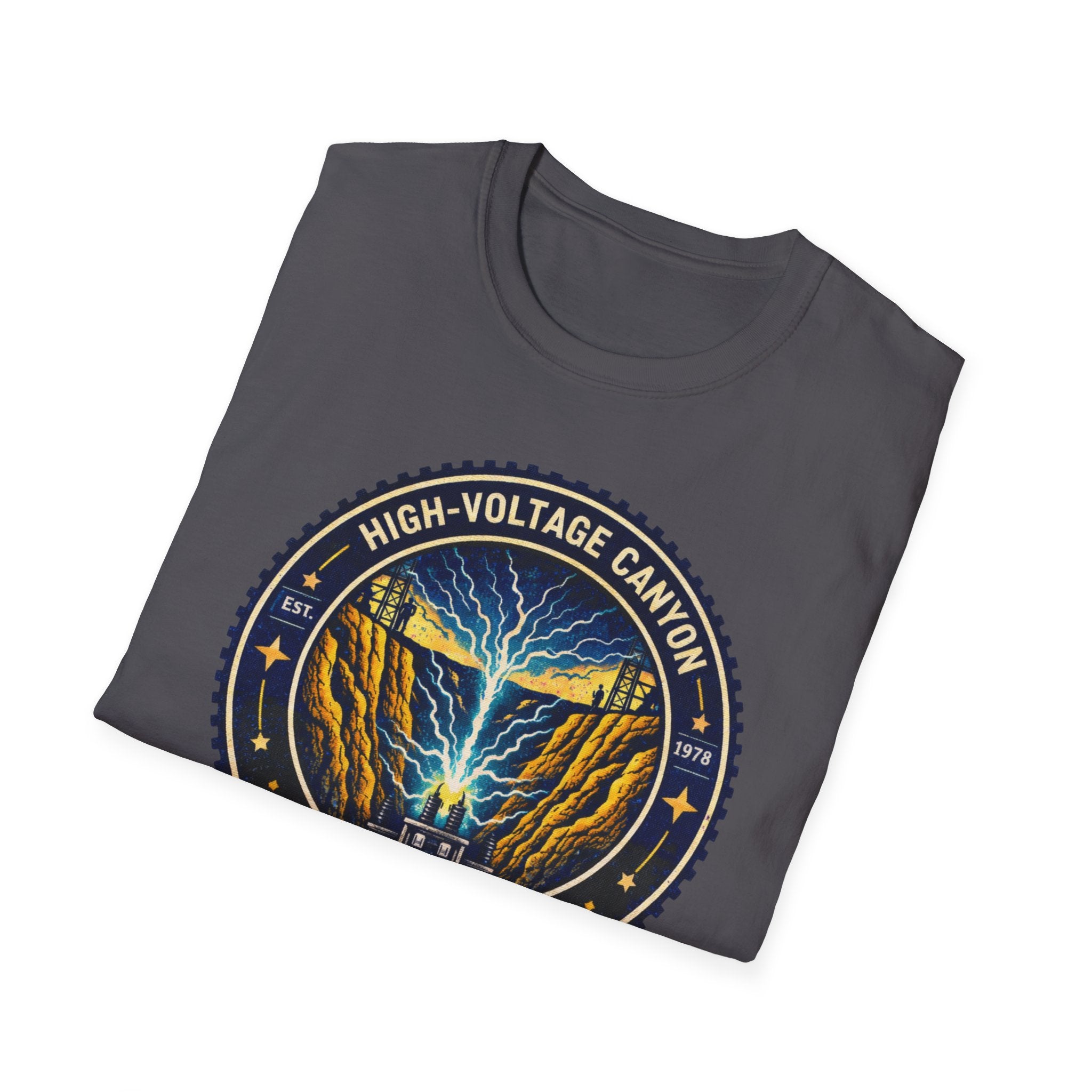 High Volgage Canyon Lineman Approved Black T-Shirt