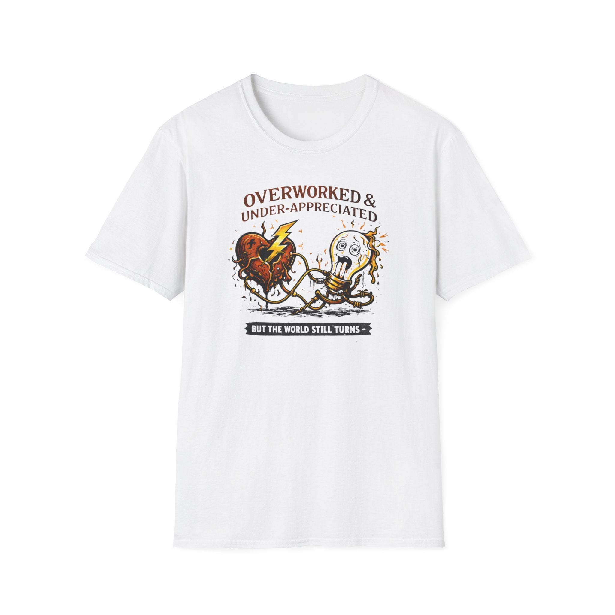 Overworked & Under-Appreciated Heart And Bulb II T-Shirt