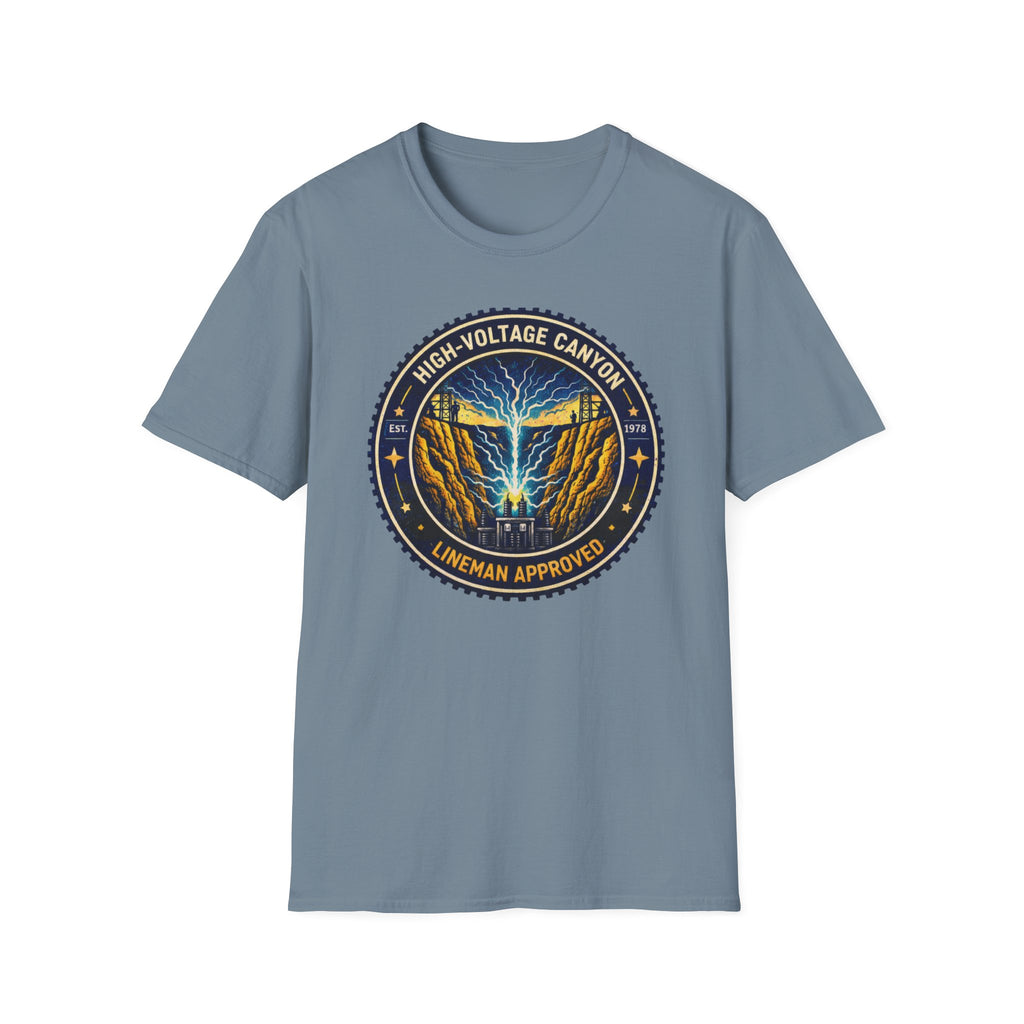 High Volgage Canyon Lineman Approved Black T-Shirt