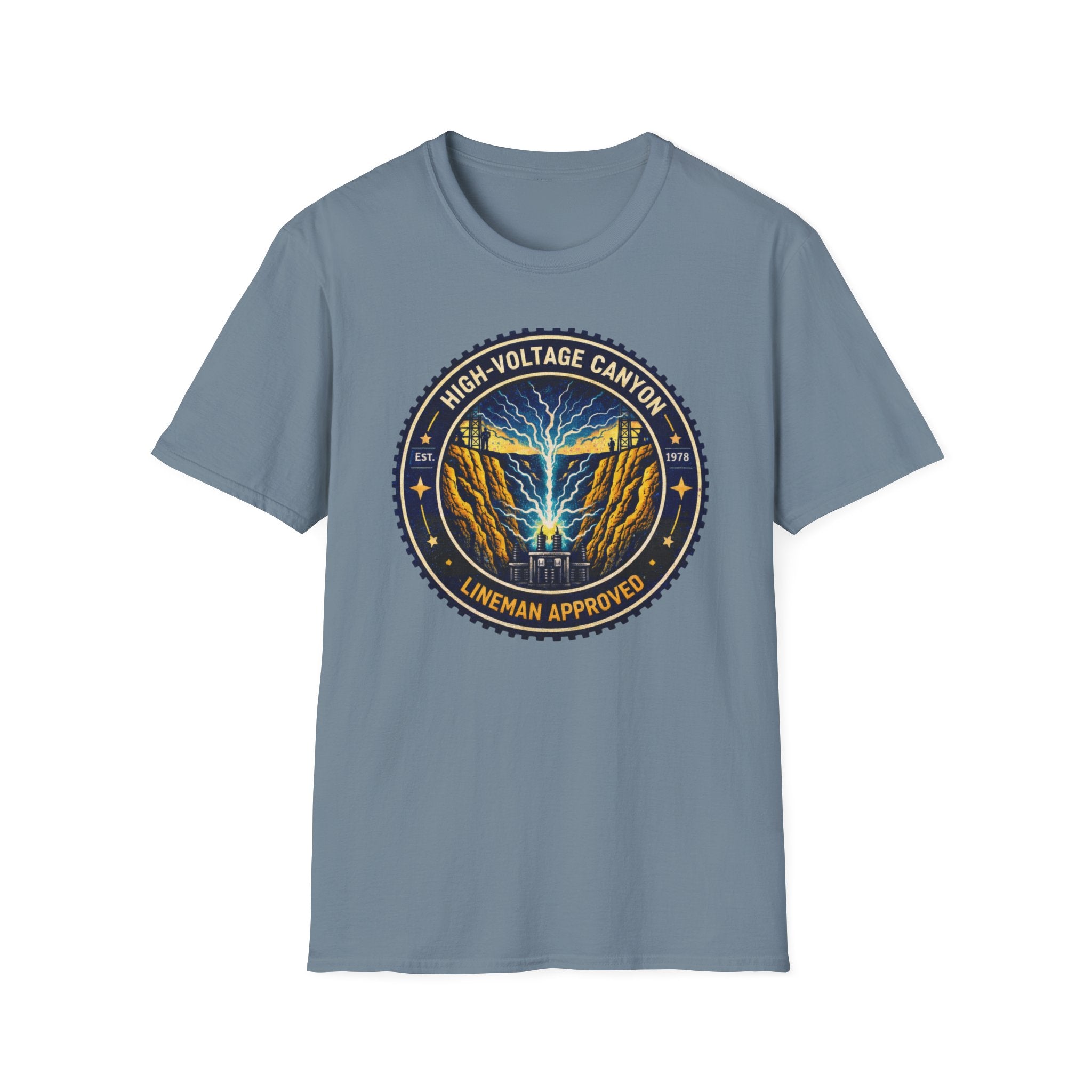 High Volgage Canyon Lineman Approved Black T-Shirt