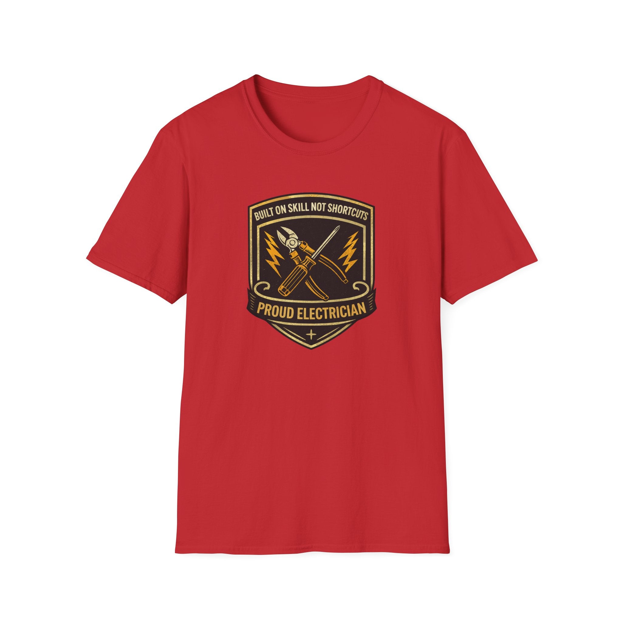 Built On Skill Not Shortcuts Proud Electrician T-Shirt