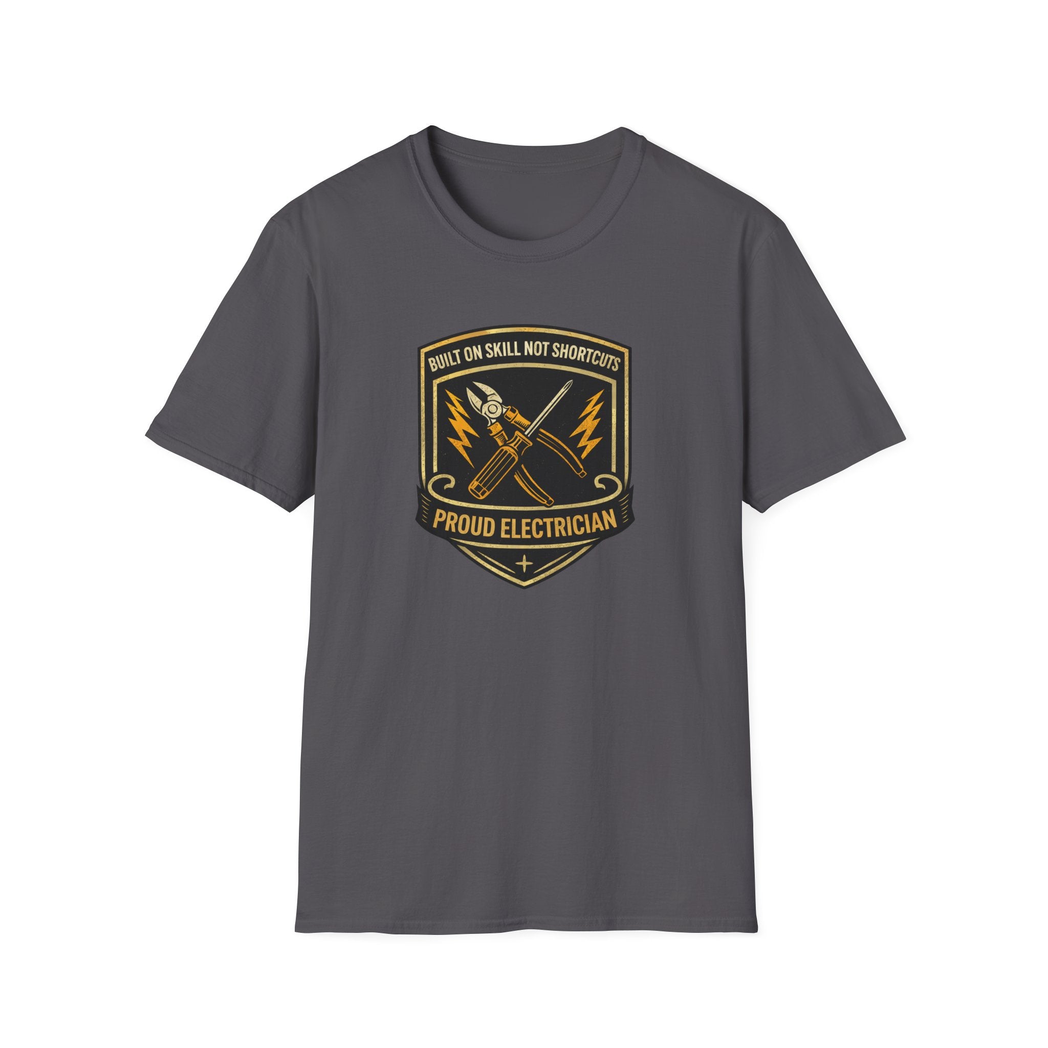 Built On Skill Not Shortcuts Proud Electrician T-Shirt