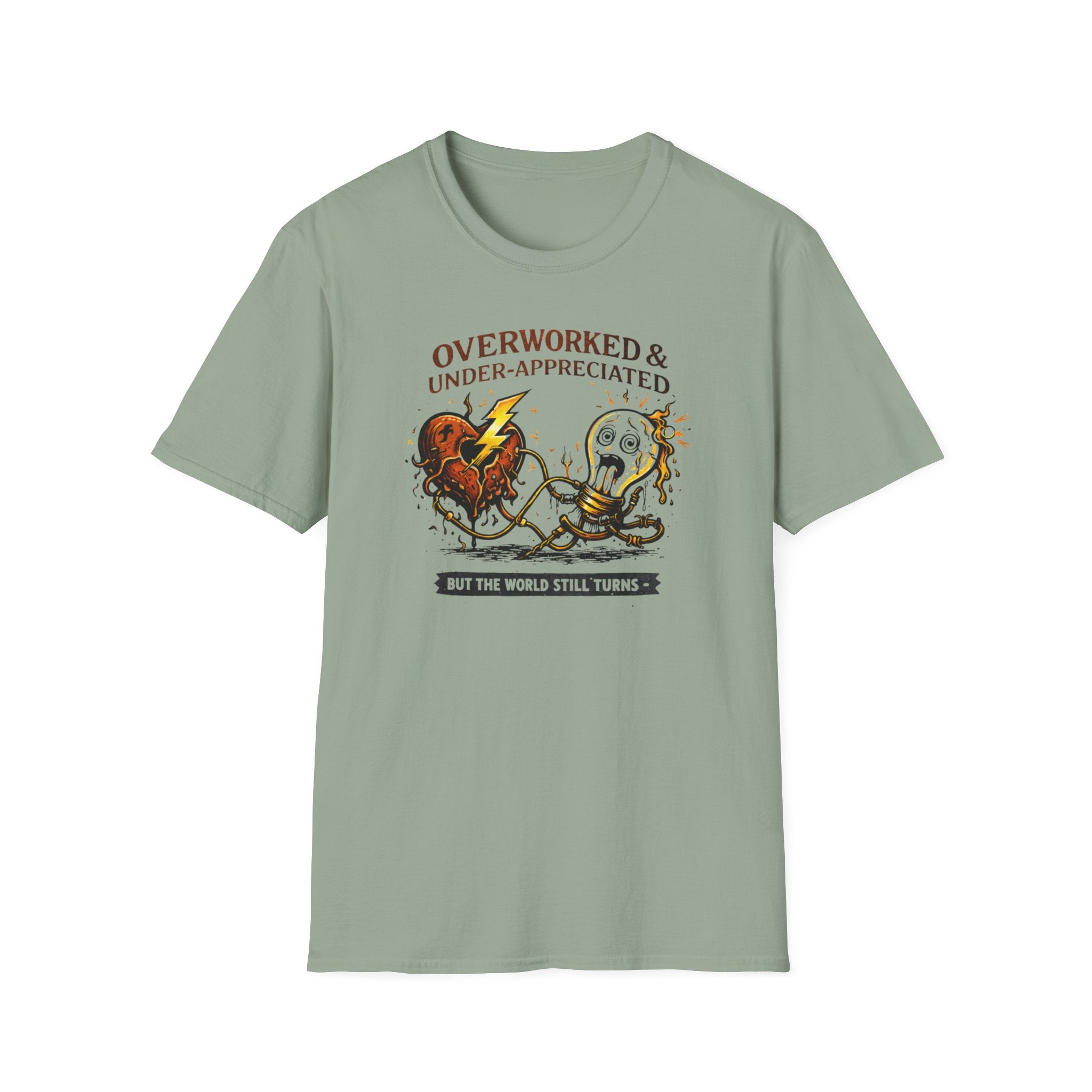 Overworked & Under-Appreciated Heart And Bulb II T-Shirt