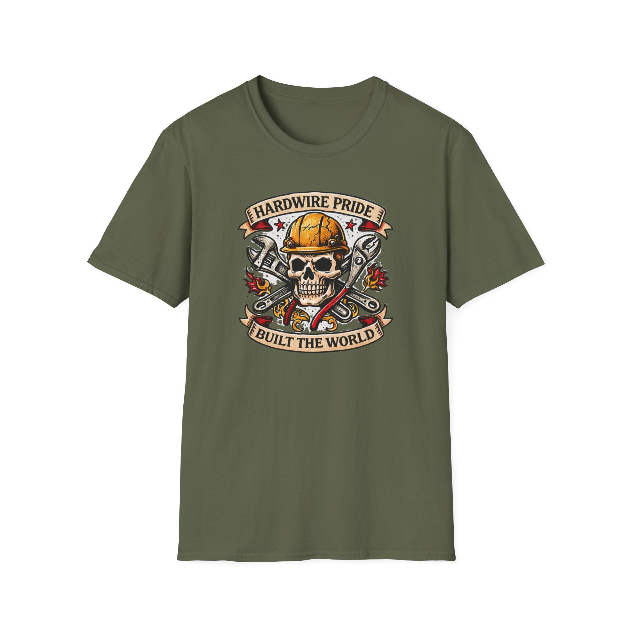 Hardwire Pride Built The World Skully II T-Shirt