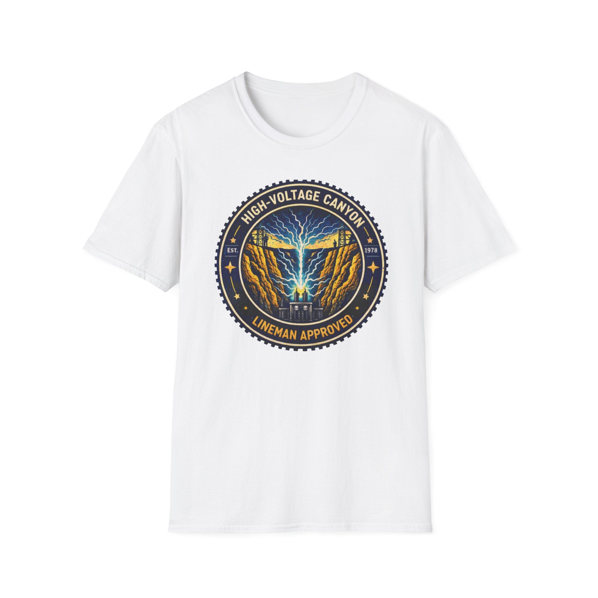 High Volgage Canyon Lineman Approved Black T-Shirt