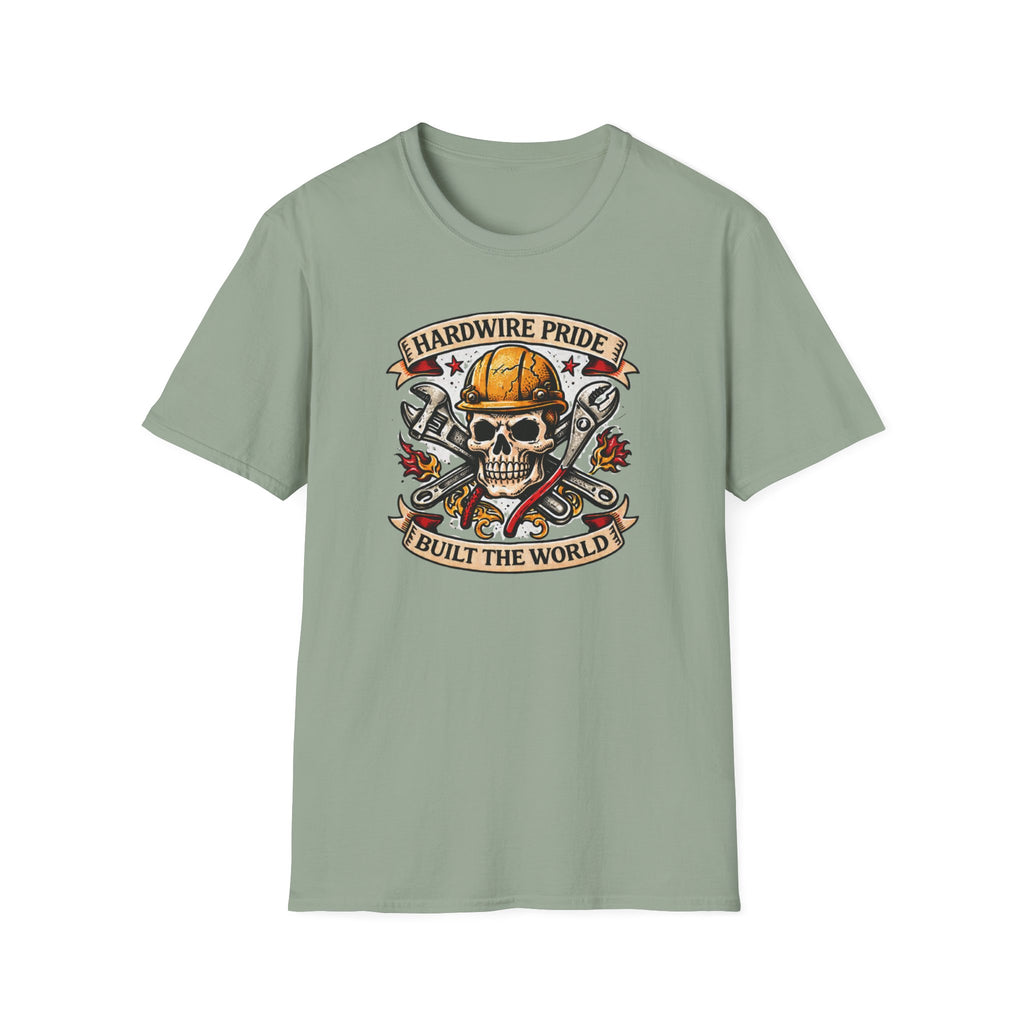 Hardwire Pride Built The World Skully II T-Shirt