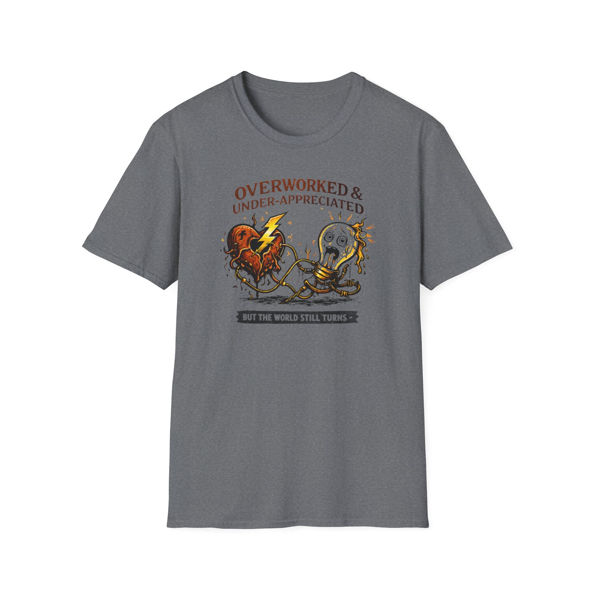 Overworked & Under-Appreciated Heart And Bulb II T-Shirt