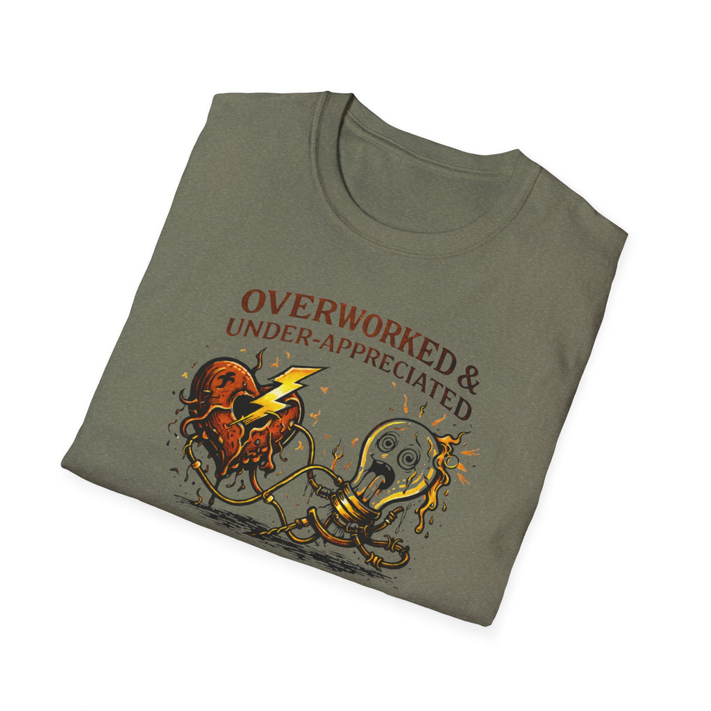 Overworked & Under-Appreciated Heart And Bulb II T-Shirt