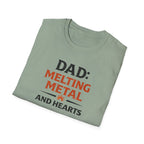 Dad Melting Metal And Hearts T-Shirt