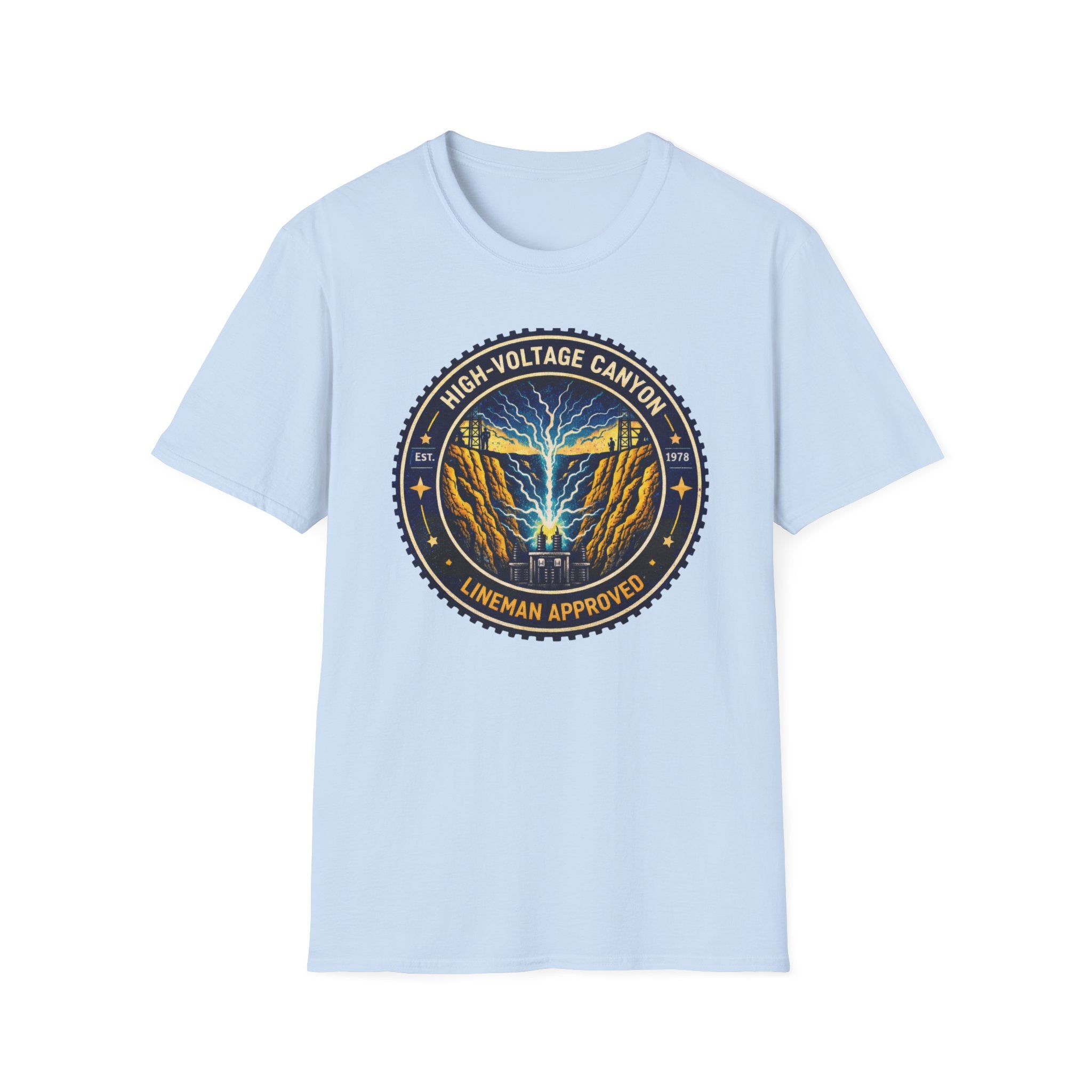 High Volgage Canyon Lineman Approved Black T-Shirt