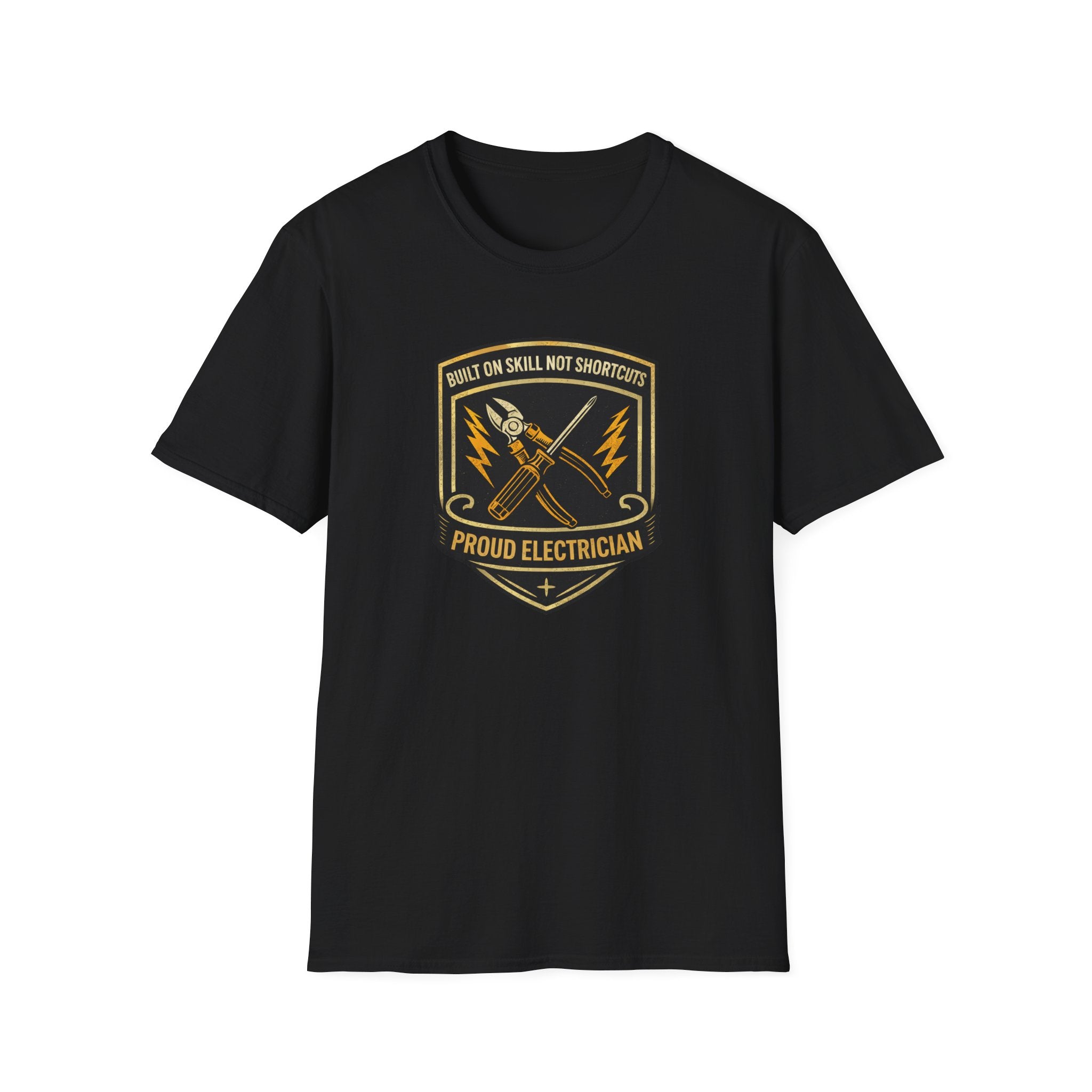 Built On Skill Not Shortcuts Proud Electrician T-Shirt