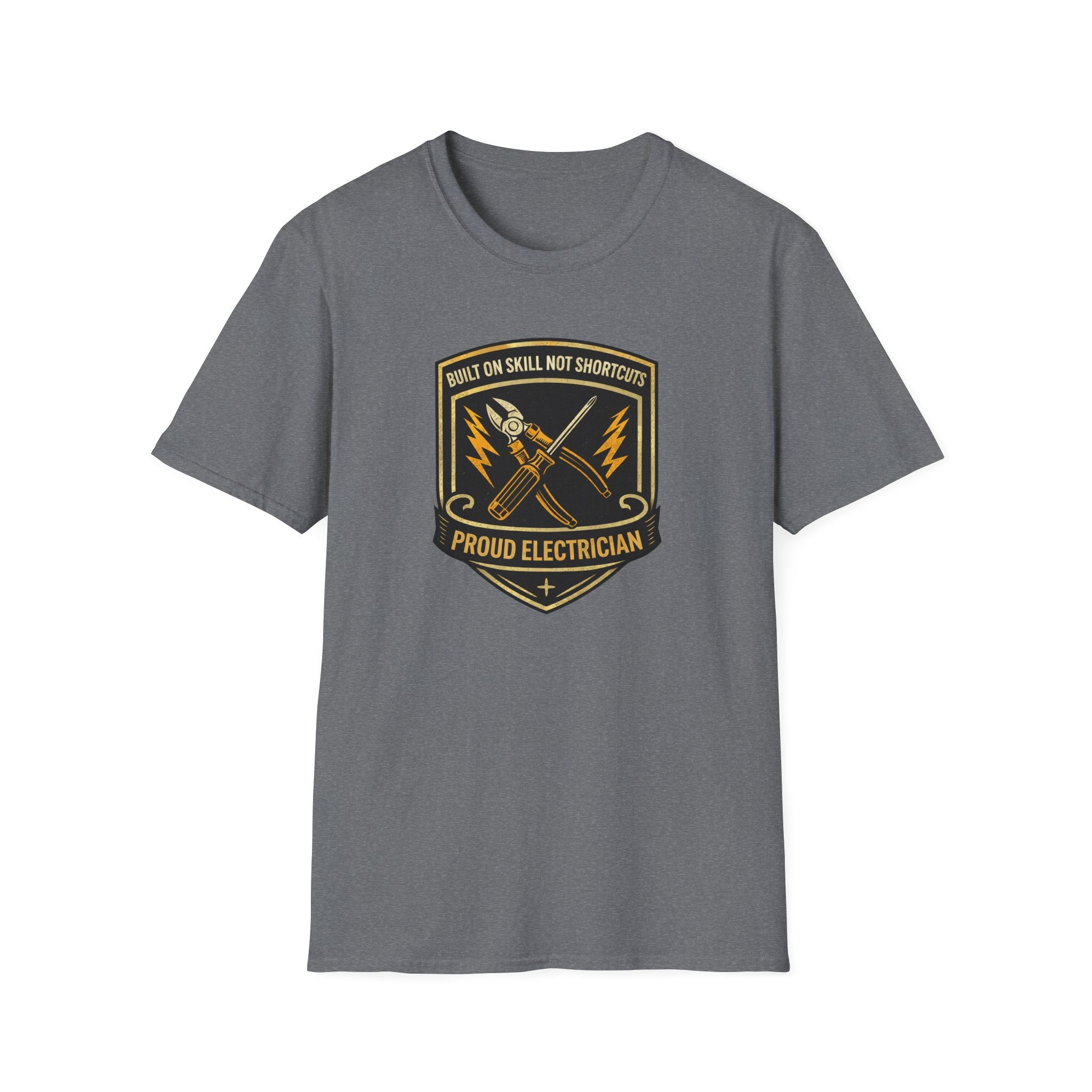 Built On Skill Not Shortcuts Proud Electrician T-Shirt