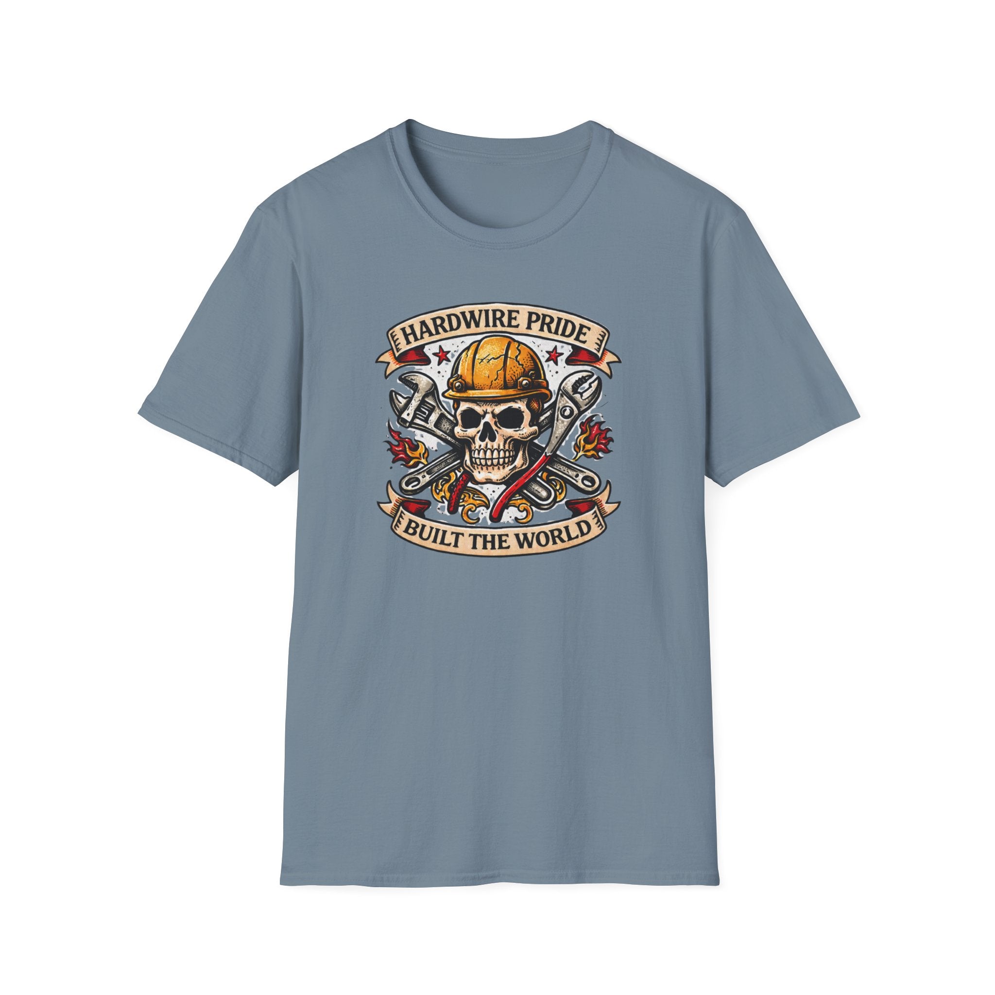 Hardwire Pride Built The World Skully II T-Shirt