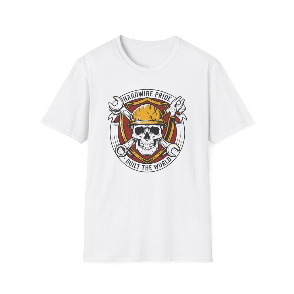 Hardwire Pride Built The World Skully I T-Shirt