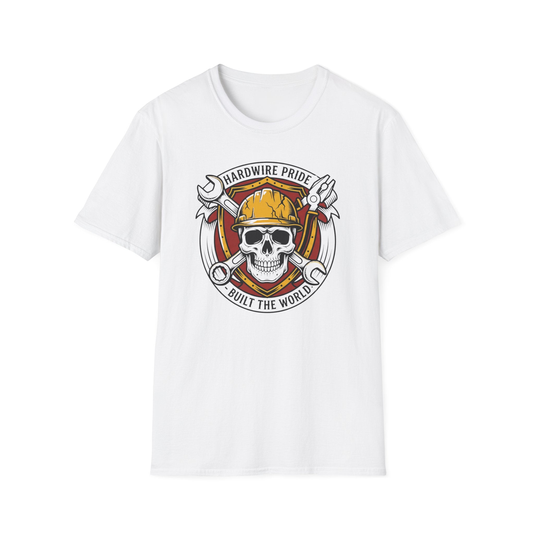 Hardwire Pride Built The World Skully I T-Shirt