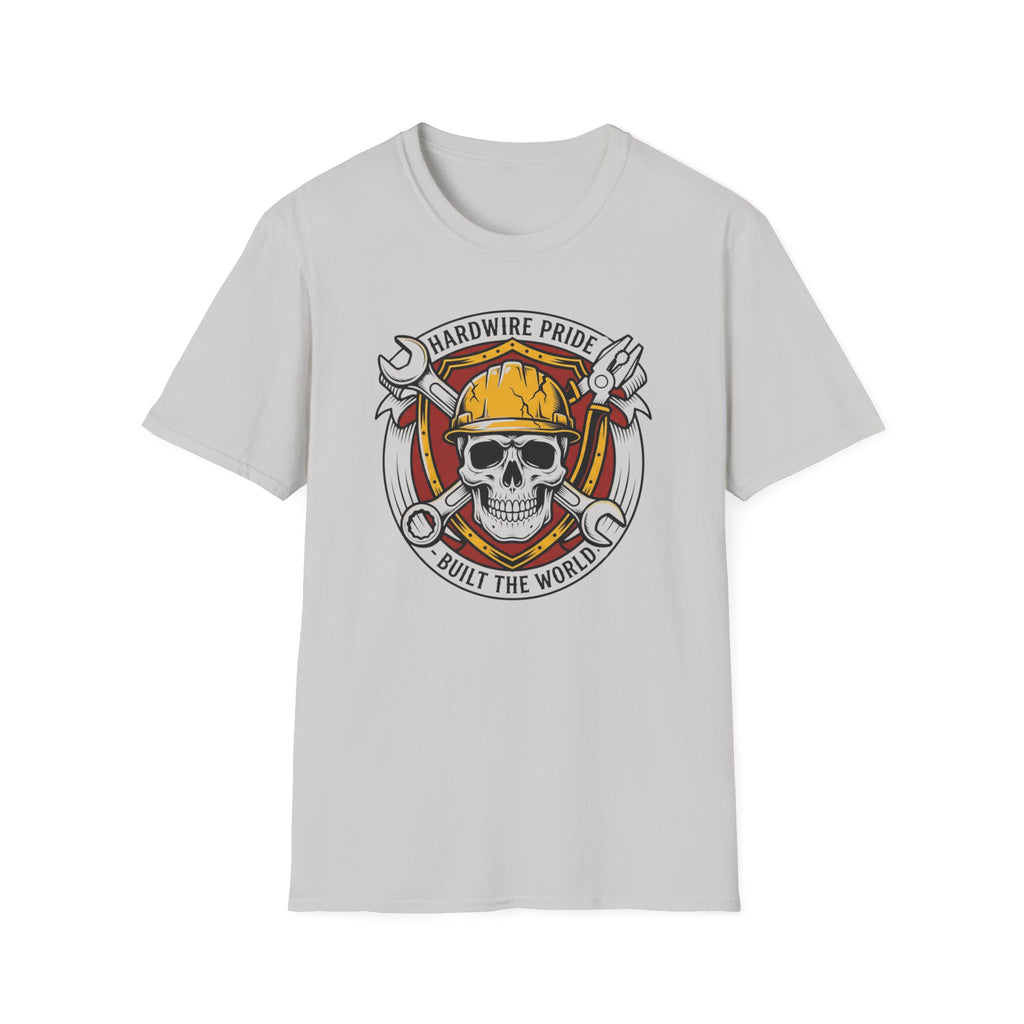 Hardwire Pride Built The World Skully I T-Shirt