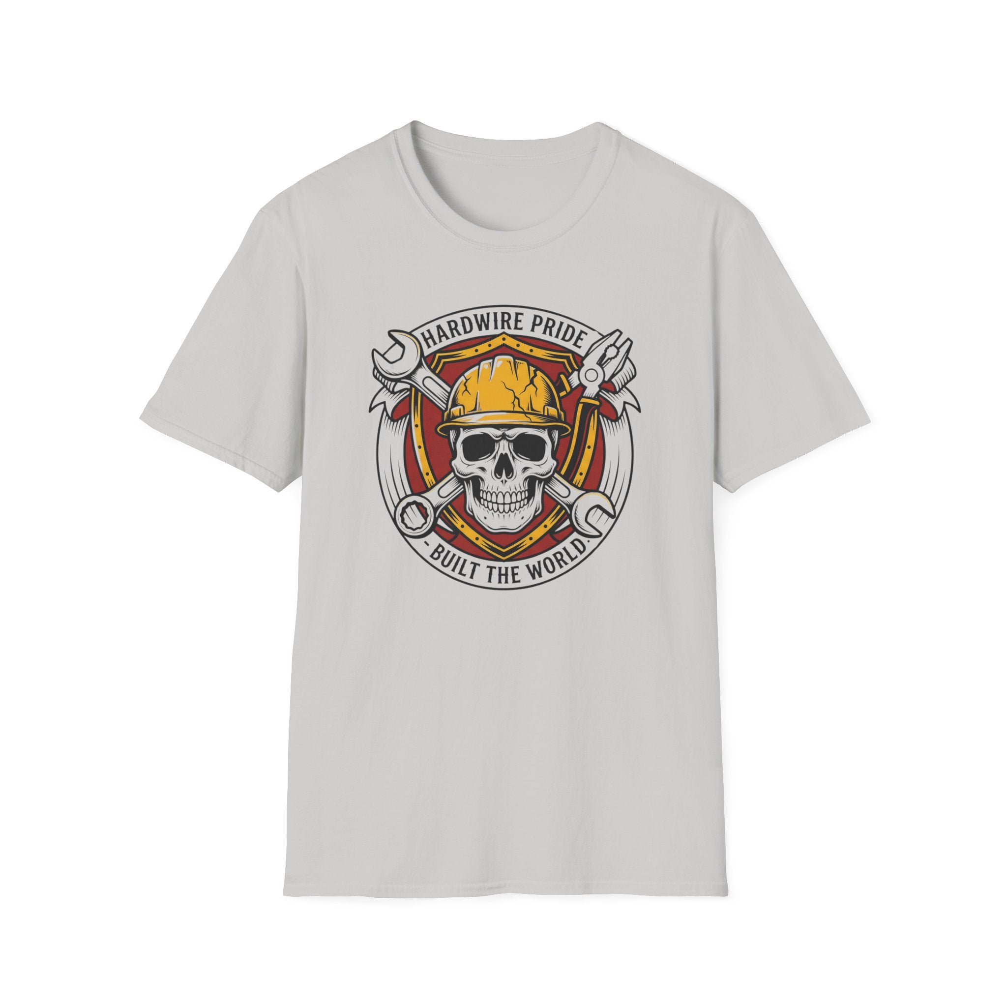 Hardwire Pride Built The World Skully I T-Shirt