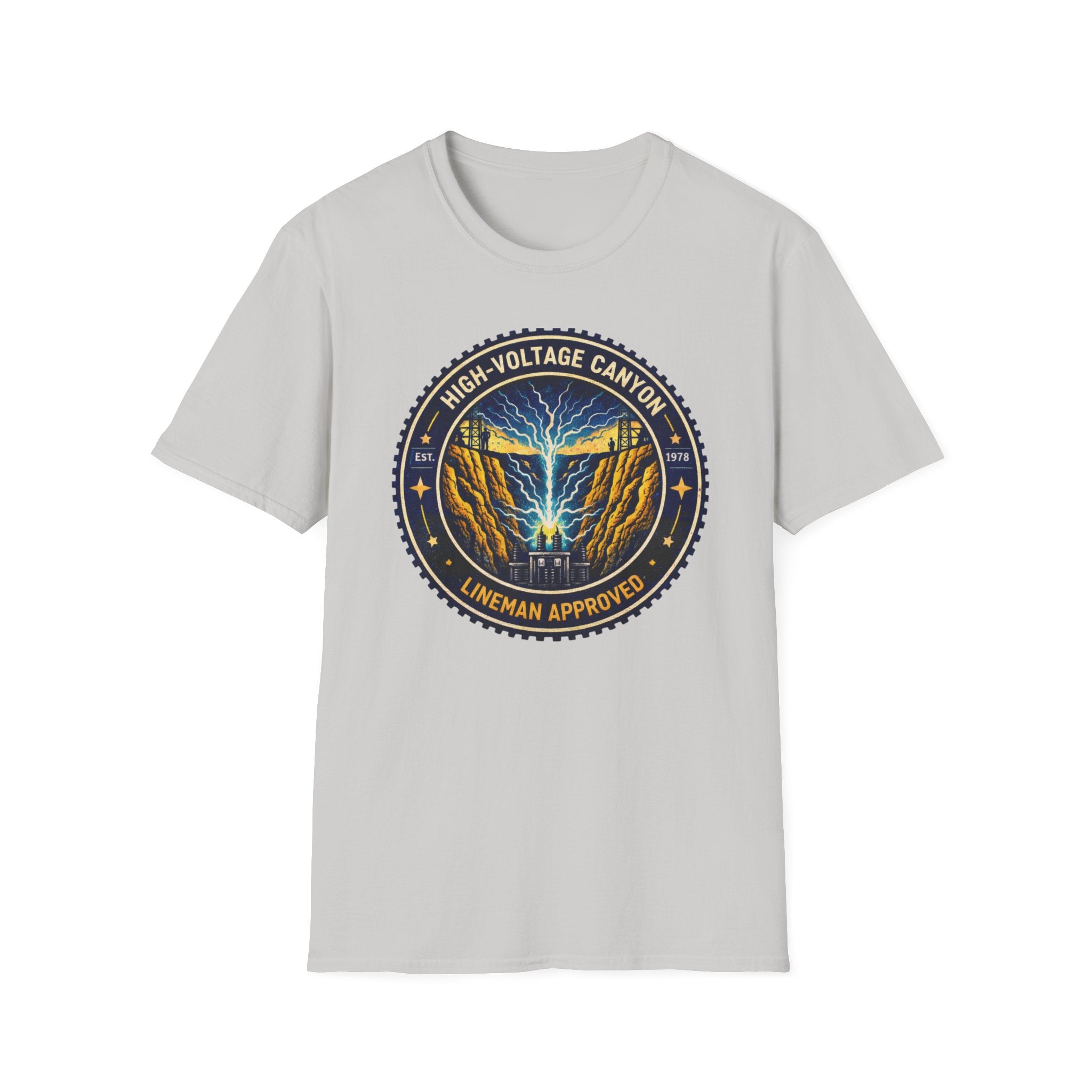 High Volgage Canyon Lineman Approved Black T-Shirt