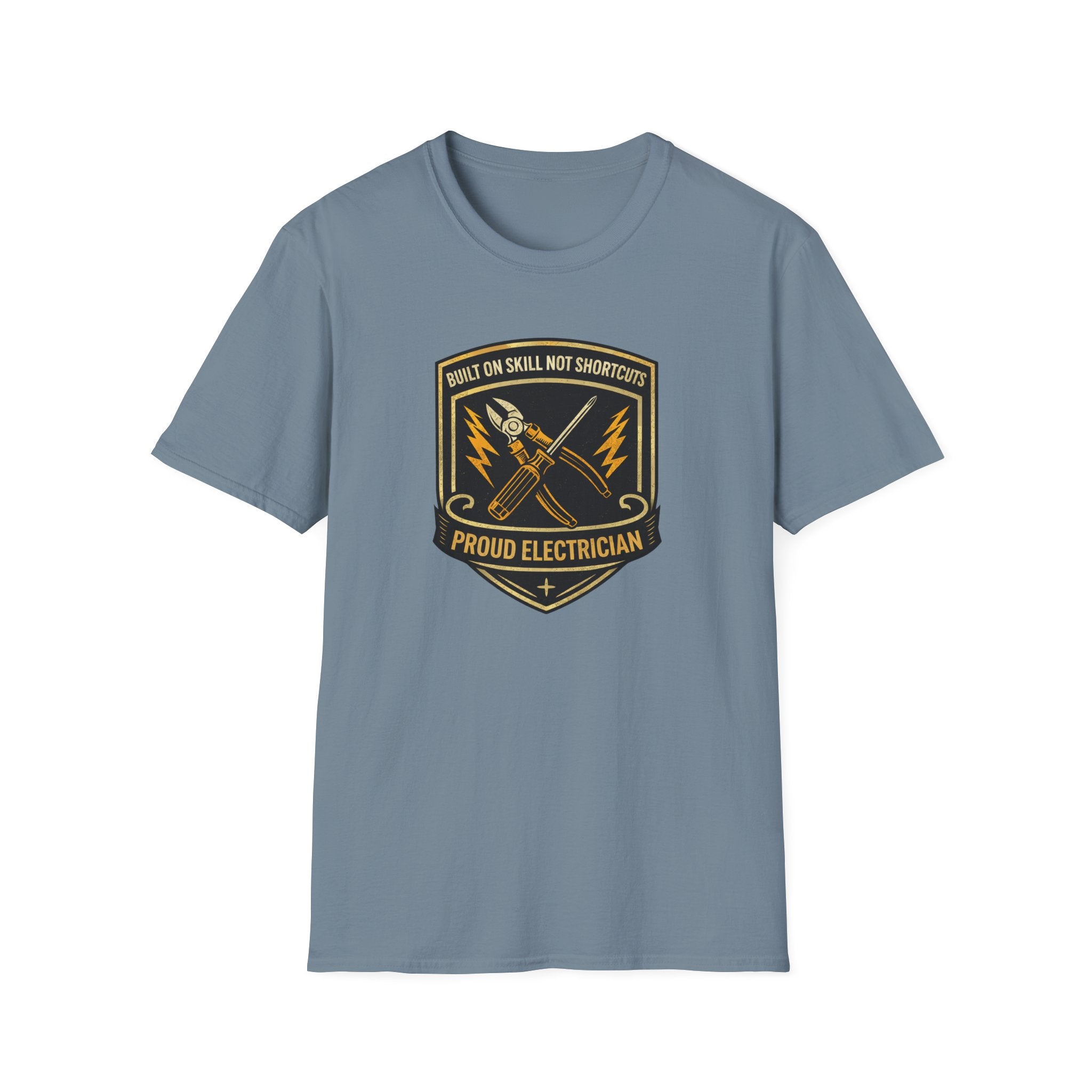 Built On Skill Not Shortcuts Proud Electrician T-Shirt