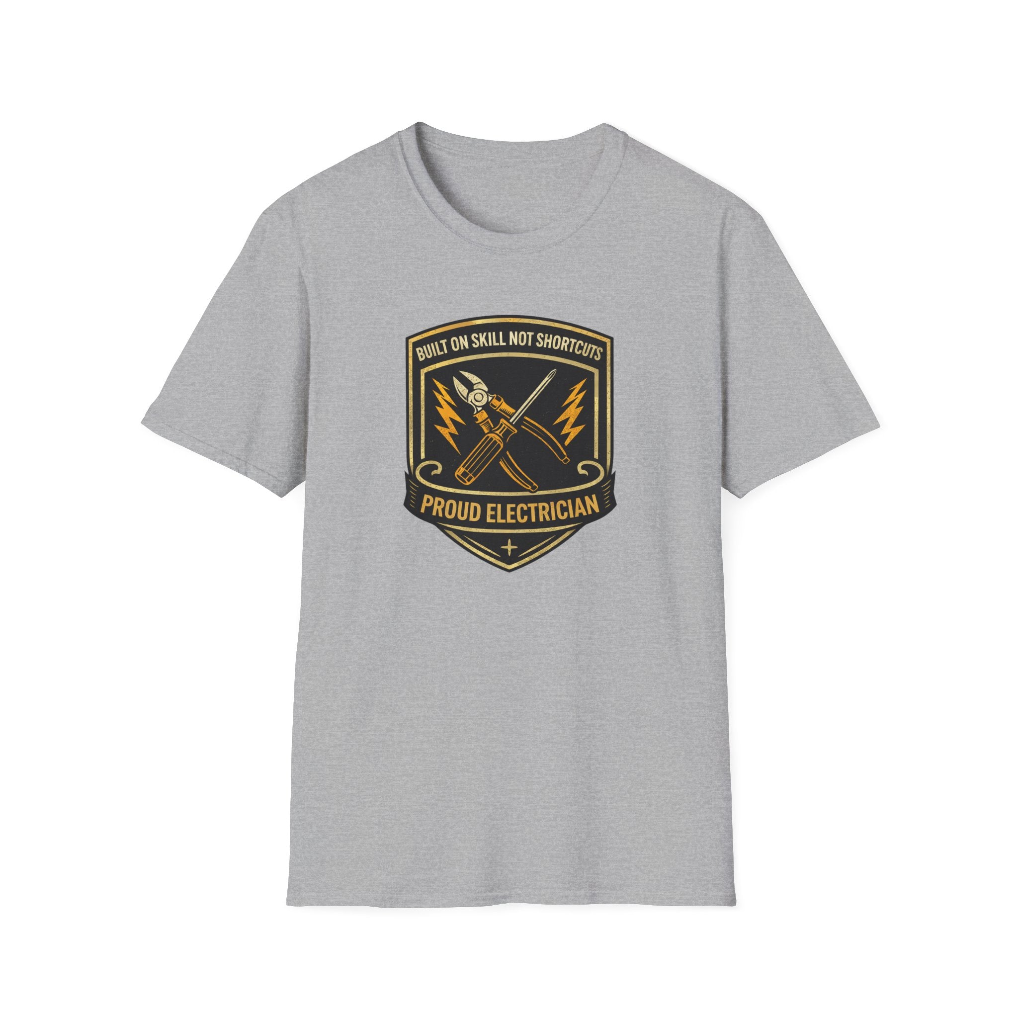 Built On Skill Not Shortcuts Proud Electrician T-Shirt