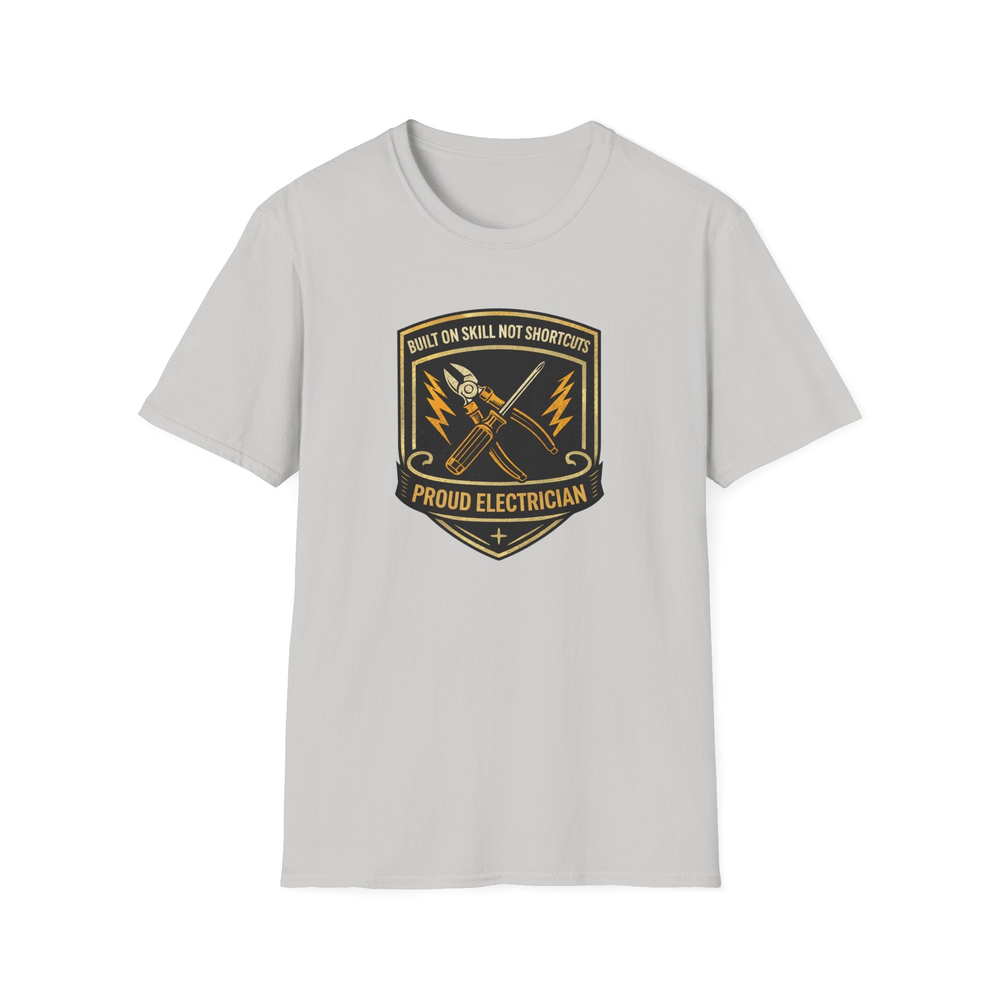 Built On Skill Not Shortcuts Proud Electrician T-Shirt